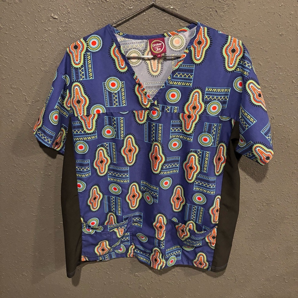 Women’s Divine Southwestern Design Scrub Top